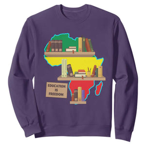Black History Month Sweatshirt Educate Teach Black History Educated African American Pride TS02 Purple Printyourwear