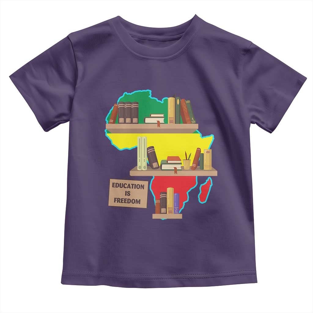 Education Is Freedom Toddler T Shirt Teach Black History Educated African American TS02 Purple Print Your Wear