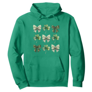 St Patricks Day Coquette Bow Hoodie Lucky Shamrock Aesthetic TS02 Irish Green Print Your Wear