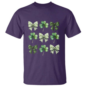 St Patricks Day Coquette Bow T Shirt Lucky Shamrock Aesthetic TS02 Purple Print Your Wear
