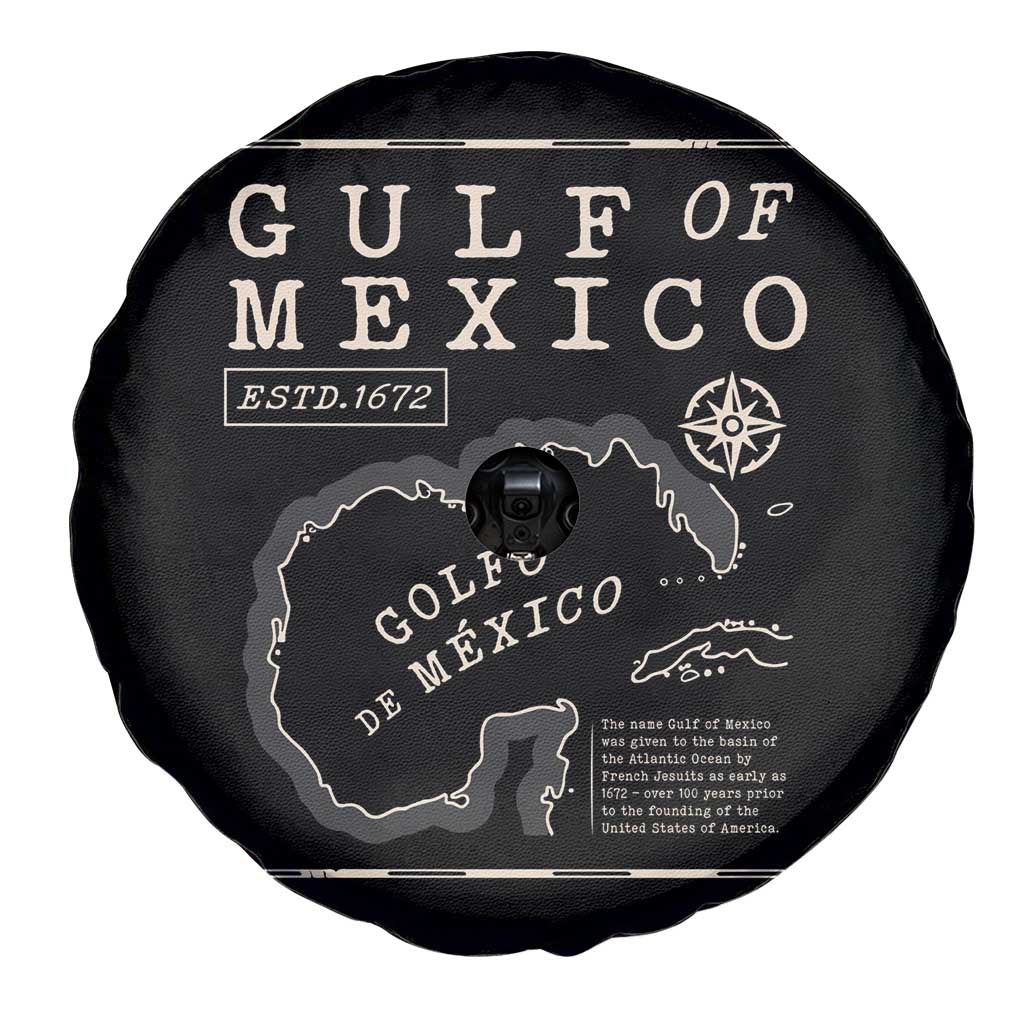 Gulf of Mexico Spare Tire Cover Golfo De Mexico Historic Map 1672 TS02 Print Your Wear