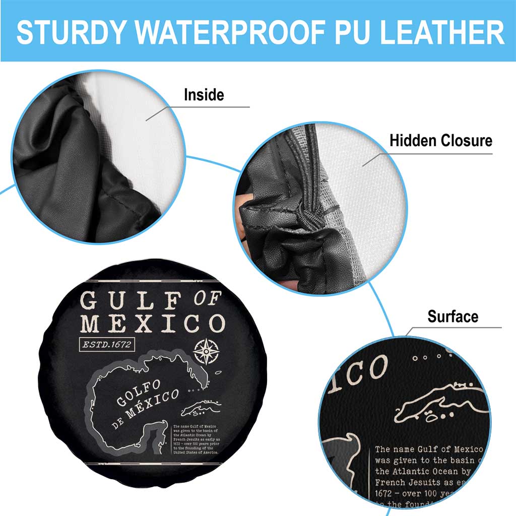 Gulf of Mexico Spare Tire Cover Golfo De Mexico Historic Map 1672 TS02 Print Your Wear