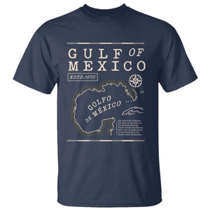 Gulf of Mexico T Shirt Golfo De Mexico Historic Map 1672 TS02 Navy Print Your Wear