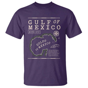 Gulf of Mexico T Shirt Golfo De Mexico Historic Map 1672 TS02 Purple Print Your Wear