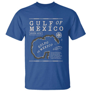 Gulf of Mexico T Shirt Golfo De Mexico Historic Map 1672 TS02 Royal Blue Print Your Wear