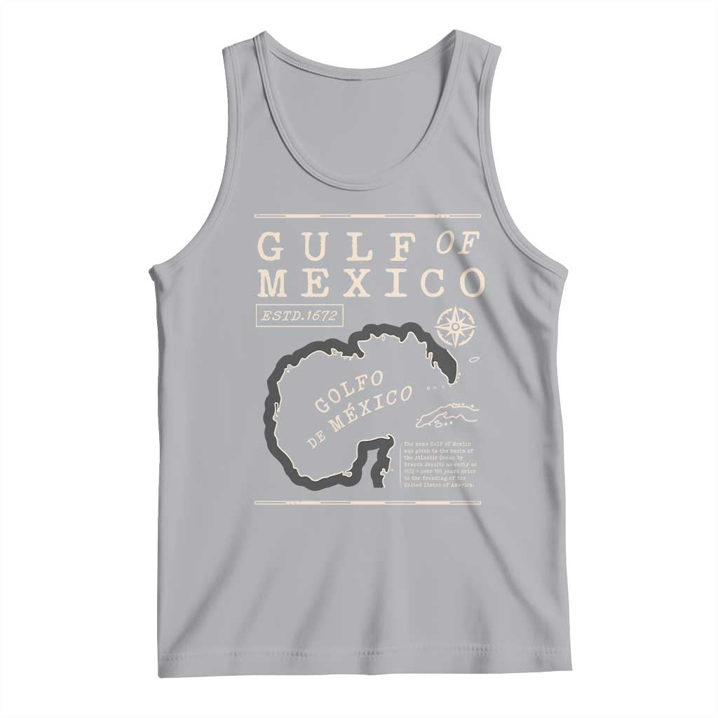 Gulf of Mexico Tank Top Golfo De Mexico Historic Map 1672 TS02 Athletic Heather Print Your Wear