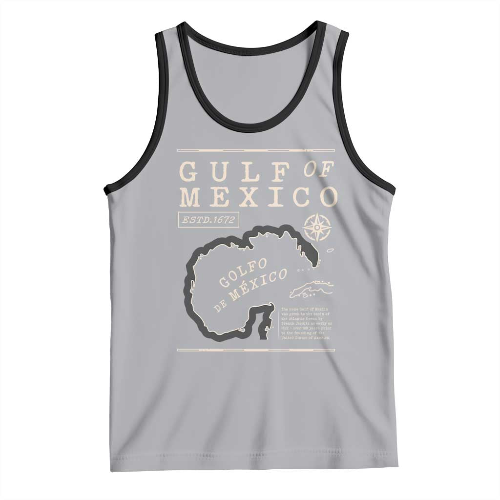 Gulf of Mexico Tank Top Golfo De Mexico Historic Map 1672 TS02 Athletic Heather Black Print Your Wear