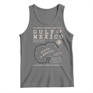 Gulf of Mexico Tank Top Golfo De Mexico Historic Map 1672 TS02 Black Heather Print Your Wear