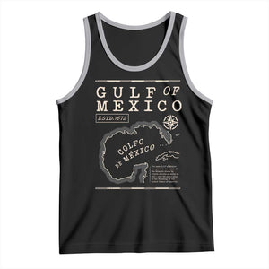 Gulf of Mexico Tank Top Golfo De Mexico Historic Map 1672 TS02 Black Athletic Heather Print Your Wear