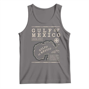 Gulf of Mexico Tank Top Golfo De Mexico Historic Map 1672 TS02 Deep Heather Print Your Wear