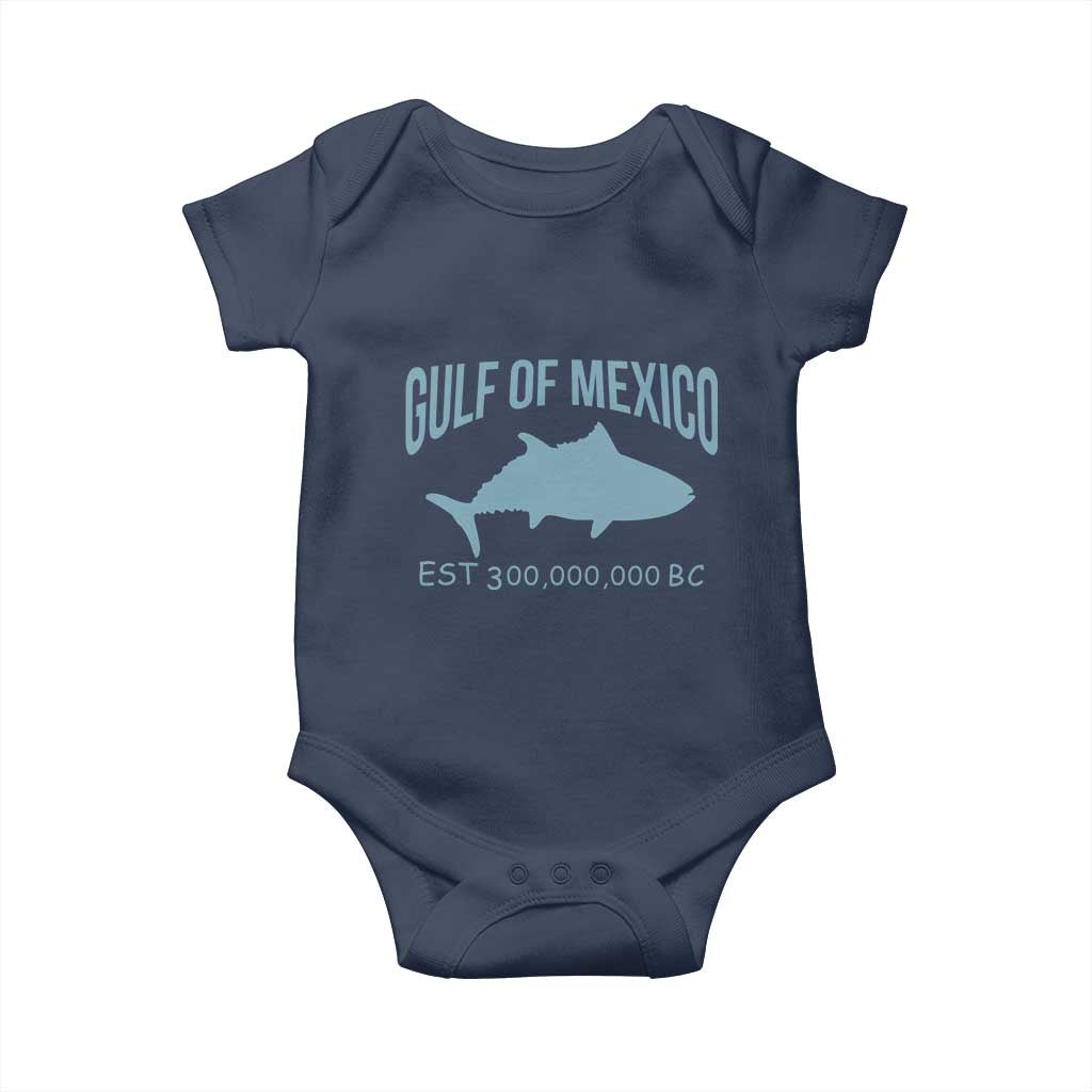 Gulf of Mexico Baby Onesie Est 300,000,000 BC Funny Tuna TS02 Navy Print Your Wear