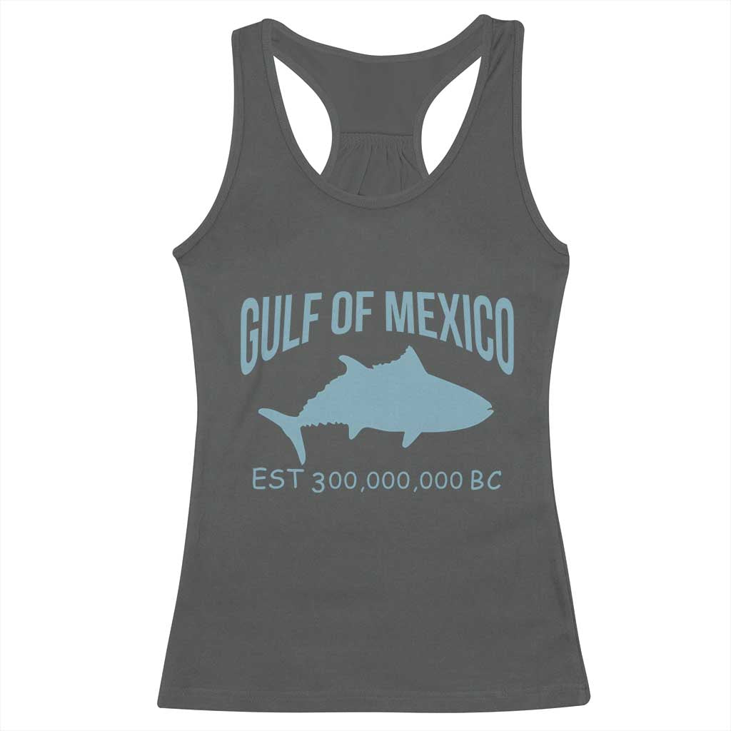 Gulf of Mexico Racerback Tank Top Est 300,000,000 BC Funny Tuna TS02 Dark Heather Print Your Wear