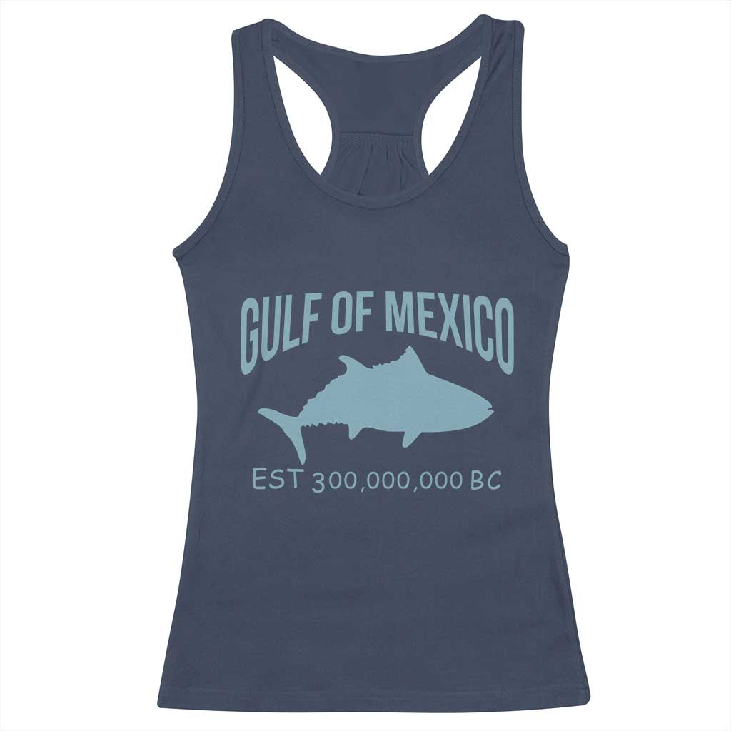 Gulf of Mexico Racerback Tank Top Est 300,000,000 BC Funny Tuna TS02 Navy Print Your Wear