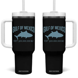 Gulf of Mexico Tumbler With Handle Est 300,000,000 BC Funny Tuna TS02 One Size: 40 oz Black Print Your Wear