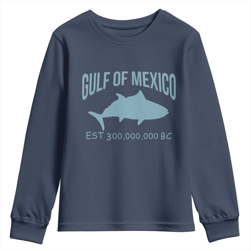 Gulf of Mexico Youth Sweatshirt Est 300,000,000 BC Funny Tuna TS02 Navy Print Your Wear
