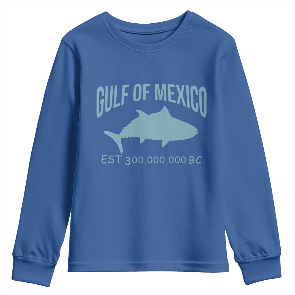 Gulf of Mexico Youth Sweatshirt Est 300,000,000 BC Funny Tuna TS02 Royal Blue Print Your Wear