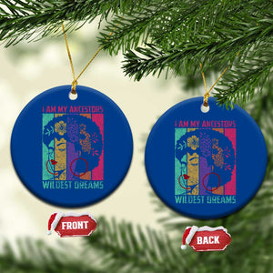 Black History Month Pride Ceramic Ornament I Am My Ancestors Wildest Dreams Woman Retro TS02 1pc Blue Print Your Wear