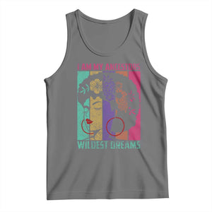 Black History Month Pride Tank Top I Am My Ancestors Wildest Dreams Woman Retro TS02 Black Heather Print Your Wear
