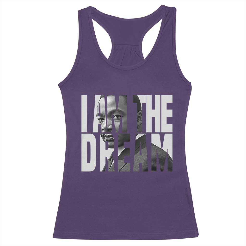 Martin Luther King MLK Day Racerback Tank Top I Am The Dream Black King Power Black History Month TS02 Purple Print Your Wear