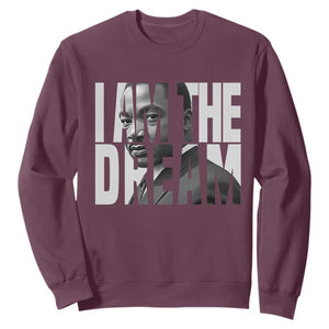 Martin Luther King MLK Day Sweatshirt I Am The Dream Black King Power Black History Month TS02 Maroon Print Your Wear