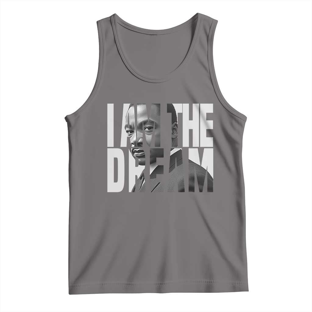 Martin Luther King MLK Day Tank Top I Am The Dream Black King Power Black History Month TS02 Deep Heather Print Your Wear
