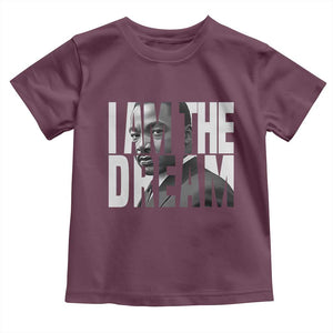 Martin Luther King MLK Day Toddler T Shirt I Am The Dream Black King Power Black History Month TS02 Maroon Print Your Wear