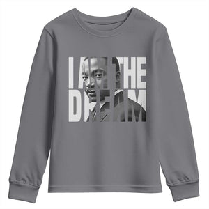 Martin Luther King MLK Day Youth Sweatshirt I Am The Dream Black King Power Black History Month TS02 Charcoal Print Your Wear