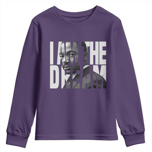 Martin Luther King MLK Day Youth Sweatshirt I Am The Dream Black King Power Black History Month TS02 Purple Print Your Wear