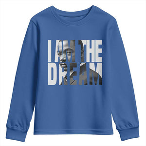 Martin Luther King MLK Day Youth Sweatshirt I Am The Dream Black King Power Black History Month TS02 Royal Blue Print Your Wear