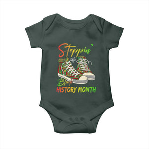 Stepping Into Black History Month Baby Onesie Sneakers TS02 Print Your Wear