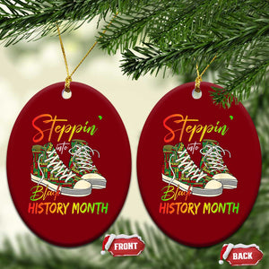 Stepping Into Black History Month Ceramic Ornament Sneakers TS02 Print Your Wear