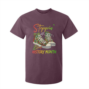 Stepping Into Black History Month T Shirt For Kid Sneakers TS02 Maroon Print Your Wear