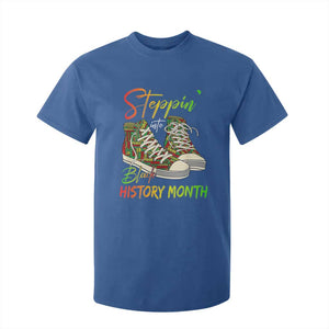 Stepping Into Black History Month T Shirt For Kid Sneakers TS02 Royal Blue Print Your Wear