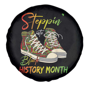 Stepping Into Black History Month Spare Tire Cover Sneakers TS02 Print Your Wear