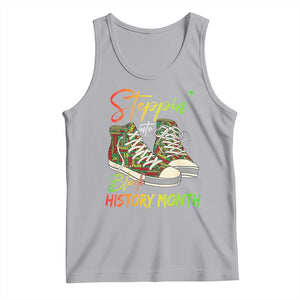 Stepping Into Black History Month Tank Top Sneakers TS02 Athletic Heather Print Your Wear