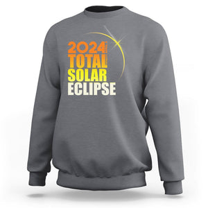 Total Solar Eclipse Sweatshirt America Totality April 8 2024 TS02 Charcoal Printyourwear
