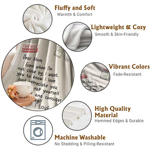 Airmail Letter Dear Mom Throw Blanket Long Distance Hug Meaningful Mother's Day TS02 Print Your Wear