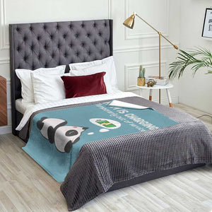 Funny Panda Mom Energy Throw Blanket Mom Is Charging Temporarily Out Of Service Mother's Day Gag Gift TS02 Print Your Wear