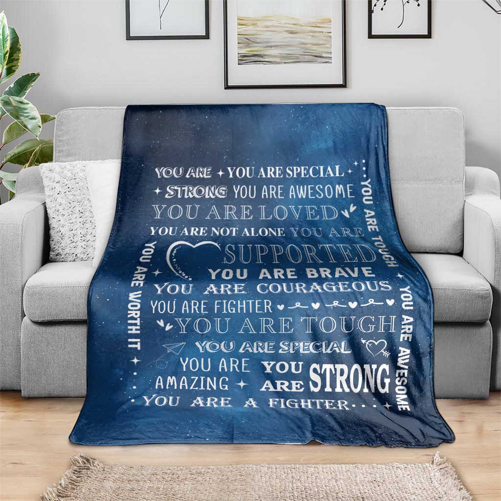 Inspirational Daily Reminder Throw Blanket Positive Words Motivational Strength Encouragement Gift TS02 Print Your Wear