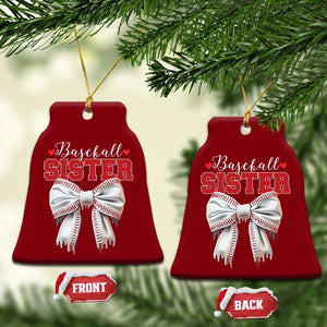 Baseball Sister Ceramic Ornament Soft Ball Game Day Dripping Ice Cream Coquette Bow TS02 Print Your Wear