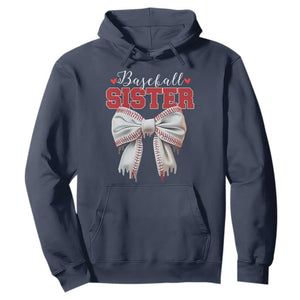 Baseball Sister Hoodie Soft Ball Game Day Dripping Ice Cream Coquette Bow TS02 Navy Print Your Wear