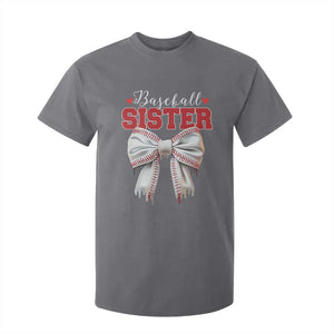Baseball Sister T Shirt For Kid Soft Ball Game Day Dripping Ice Cream Coquette Bow TS02 Charcoal Print Your Wear