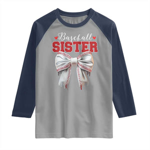 Baseball Sister Raglan Shirt Soft Ball Game Day Dripping Ice Cream Coquette Bow TS02 Sport Gray Navy Print Your Wear