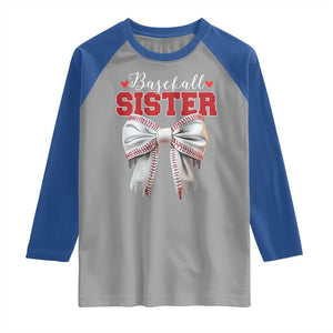 Baseball Sister Raglan Shirt Soft Ball Game Day Dripping Ice Cream Coquette Bow TS02 Sport Gray Royal Print Your Wear