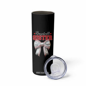 Baseball Sister Skinny Tumbler Soft Ball Game Day Dripping Ice Cream Coquette Bow TS02 Print Your Wear