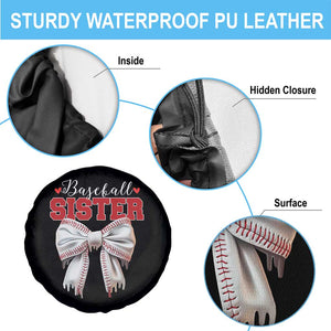 Baseball Sister Spare Tire Cover Soft Ball Game Day Dripping Ice Cream Coquette Bow TS02 Print Your Wear