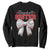 Baseball Sister Sweatshirt Soft Ball Game Day Dripping Ice Cream Coquette Bow TS02 Black Print Your Wear