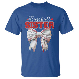 Baseball Sister T Shirt Soft Ball Game Day Dripping Ice Cream Coquette Bow TS02 Royal Blue Print Your Wear