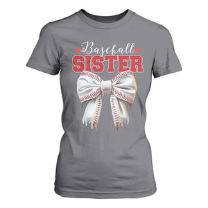Baseball Sister T Shirt For Women Soft Ball Game Day Dripping Ice Cream Coquette Bow TS02 Charcoal Print Your Wear