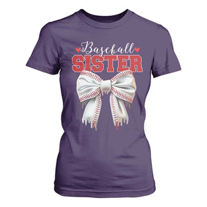 Baseball Sister T Shirt For Women Soft Ball Game Day Dripping Ice Cream Coquette Bow TS02 Purple Print Your Wear